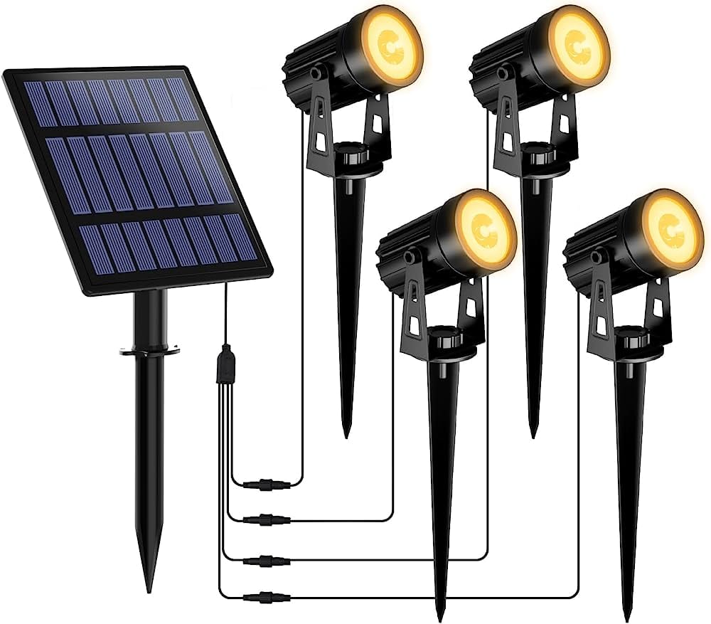 Series II Professional Grade 3000K 4 Piece DIY LED Solar 4 in 1 Garden Spike Kit Green Earth Lighting Australia, Garden, monetii