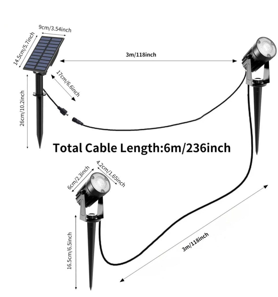 Series II Professional Grade 3000K 4 Piece DIY LED Solar 4 in 1 Garden Spike Kit Green Earth Lighting Australia, Garden, monetii