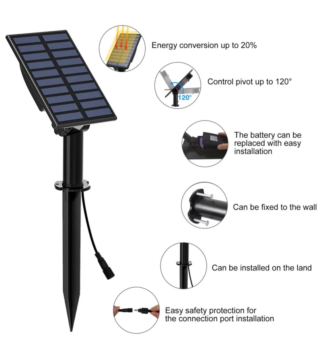 Series II Professional Grade 3000K 4 Piece DIY LED Solar 4 in 1 Garden Spike Kit Green Earth Lighting Australia, Garden, monetii