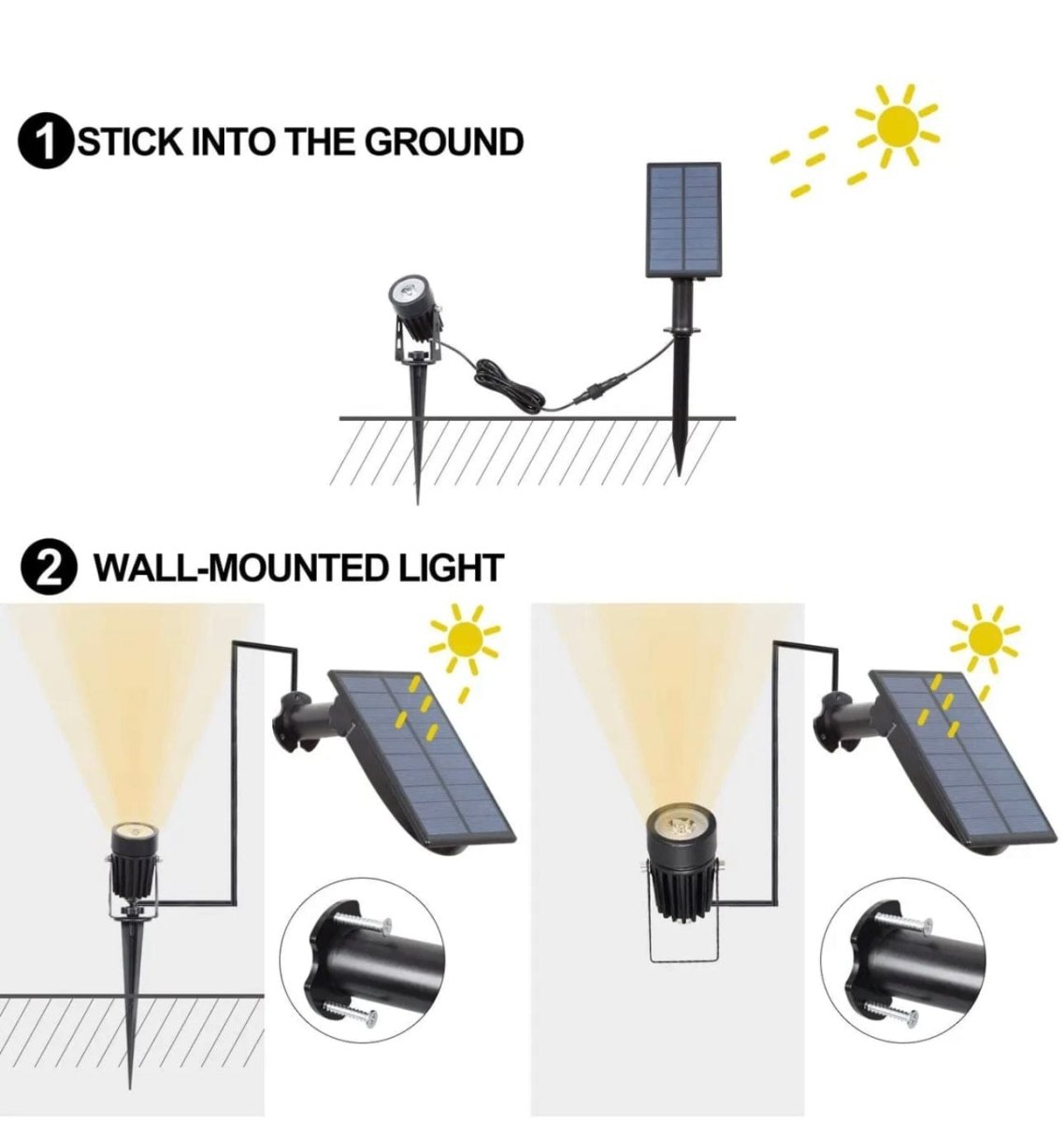 Series II Professional Grade 3000K 4 Piece DIY LED Solar 4 in 1 Garden Spike Kit Green Earth Lighting Australia, Garden, monetii