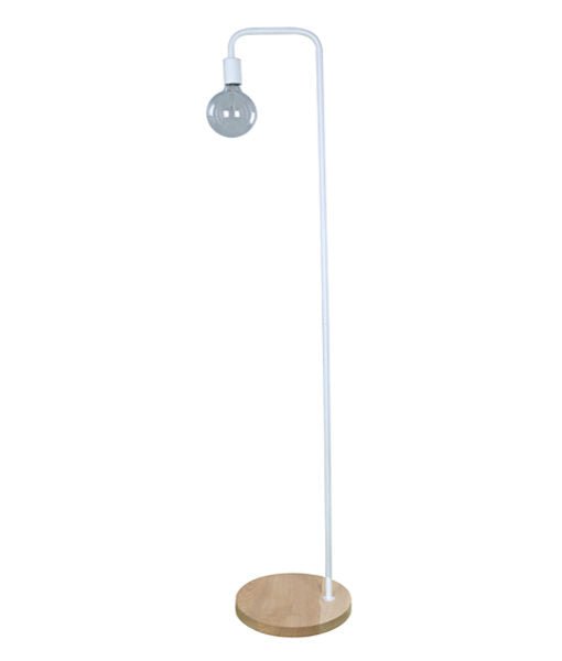 SLIM Blonde Wood And White Floor Lamp - SLIM-F1-Floor Lamps-CLA Lighting