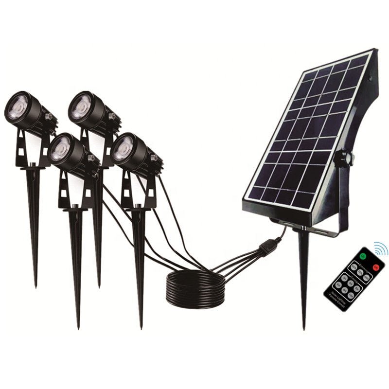 Solar LED Spotlights – Four Adjustable Heads-Home & Garden > Garden Lights-Koala Lamps and Lighting