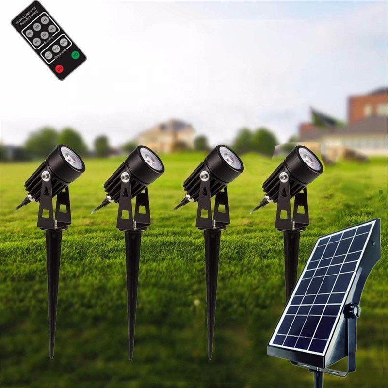 Solar LED Spotlights – Four Adjustable Heads-Home & Garden > Garden Lights-Koala Lamps and Lighting