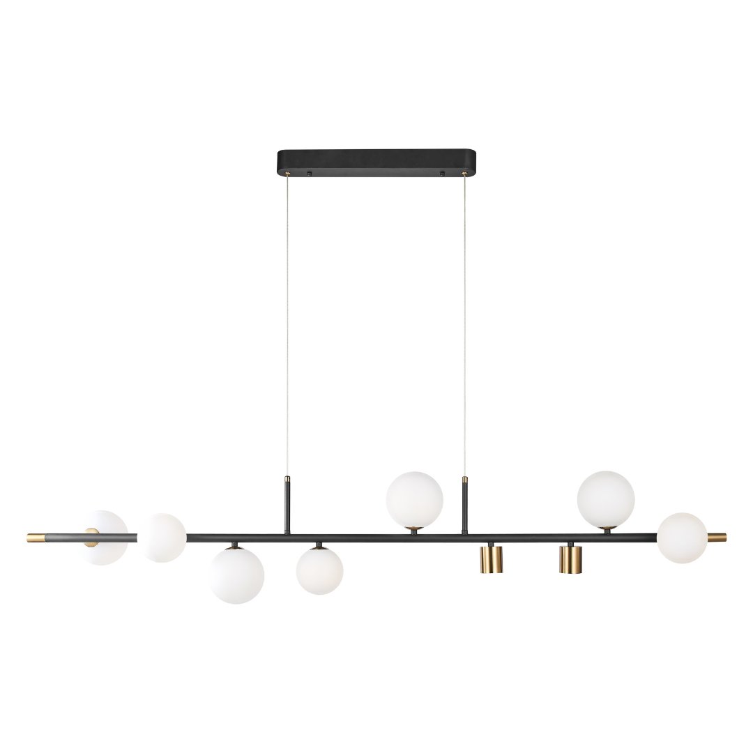 Zafaron Matt Black & Brass Pendant Light-Pendant Light-Lighting Creations