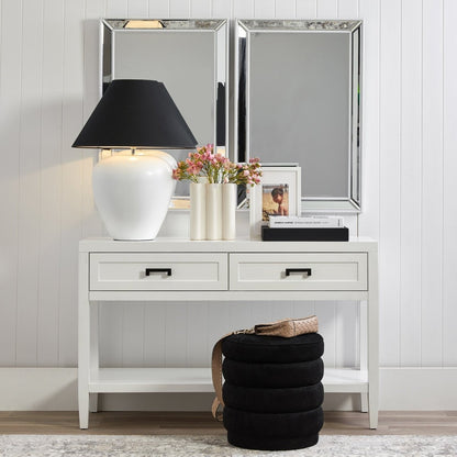 Zeta Wall Mirror - Medium White Cafe Lighting and Living, Living, zeta-wall-mirror-medium-white